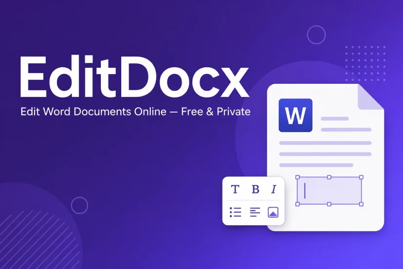 Word文書を編集中の EditDocx ブラウザエディター画面